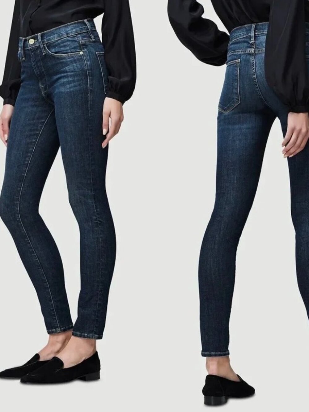 FRAME Denim Le High Skinny Jeans in Harvard Wash